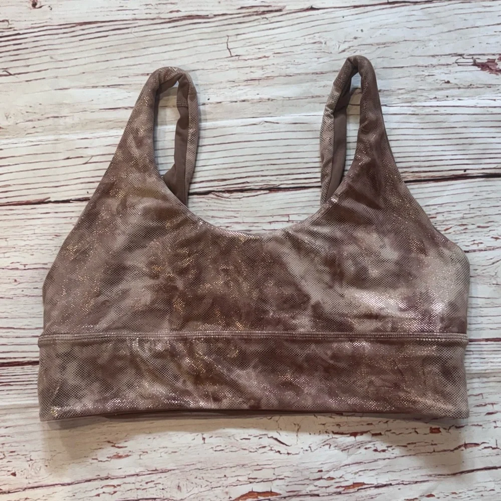 Lululemon Align Bra Shine A/B Cup in  Diamond Dye Diffuse Dot Foil Sz 12